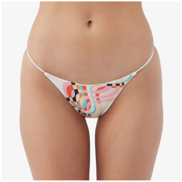 O'Neill Reflections Stripe Redondo Bikini Bottoms Pink - Large NWT - Picture 1 of 7